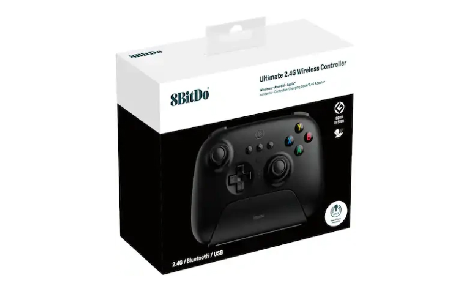 8BitDo Ultimate 2 Wireless Controller with Charging Dock - Black